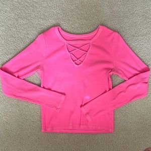 Pink Cross Hollister Crop Top